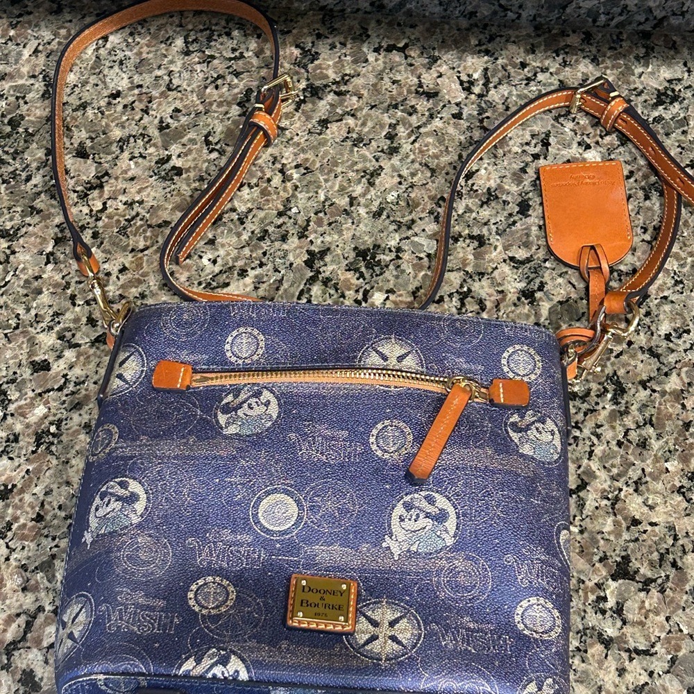 Dooney & Bourke Disney Cruise Ship Wish Inaugural Sailing Blue Crossbody Bag